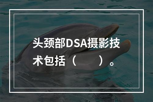 头颈部DSA摄影技术包括（　　）。