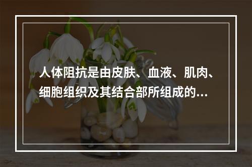 人体阻抗是由皮肤、血液、肌肉、细胞组织及其结合部所组成的，是