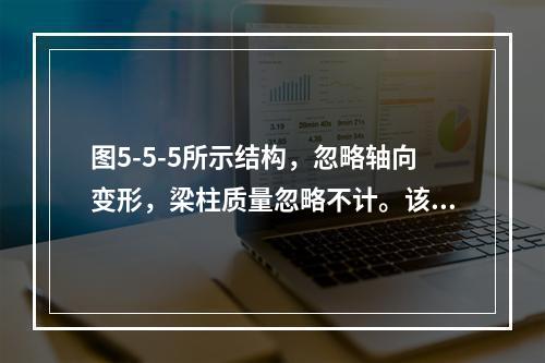 图5-5-5所示结构，忽略轴向变形，梁柱质量忽略不计。该结