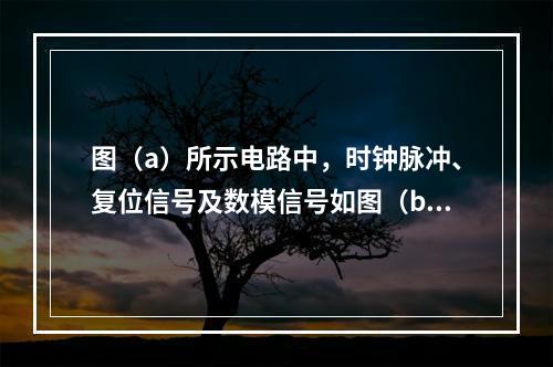 图（a）所示电路中，时钟脉冲、复位信号及数模信号如图（b）