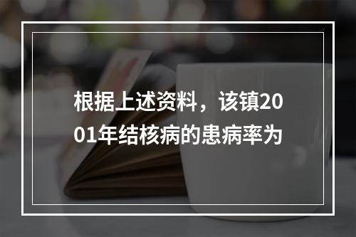 根据上述资料，该镇2001年结核病的患病率为