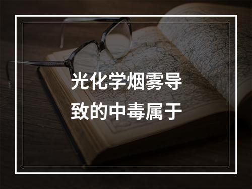 光化学烟雾导致的中毒属于