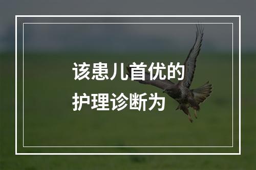 该患儿首优的护理诊断为