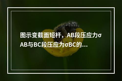 图示变截面短杆，AB段压应力σAB与BC段压应为σBC的关