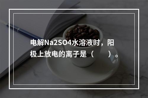 电解Na2SO4水溶液时，阳极上放电的离子是（　　）。