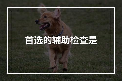 首选的辅助检查是