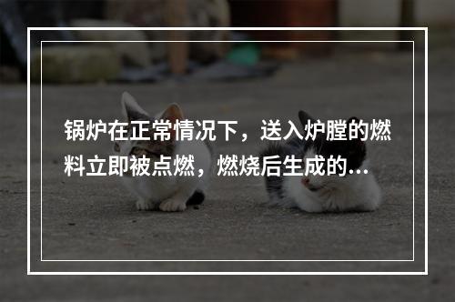 锅炉在正常情况下，送入炉膛的燃料立即被点燃，燃烧后生成的烟气