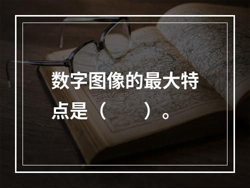 数字图像的最大特点是（　　）。