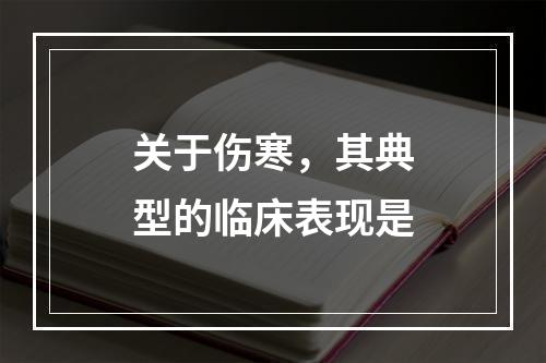 关于伤寒，其典型的临床表现是