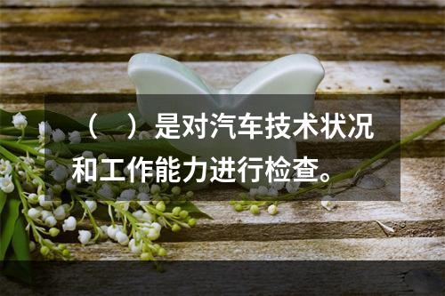 （　）是对汽车技术状况和工作能力进行检查。