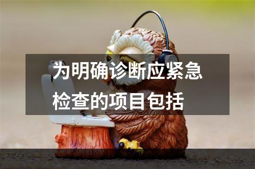 为明确诊断应紧急检查的项目包括