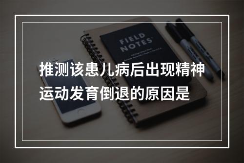 推测该患儿病后出现精神运动发育倒退的原因是