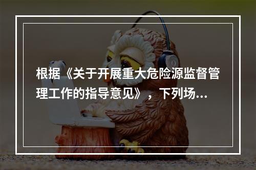 根据《关于开展重大危险源监督管理工作的指导意见》，下列场所