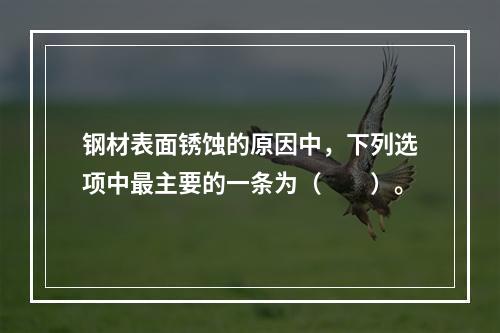 钢材表面锈蚀的原因中，下列选项中最主要的一条为（　　）。