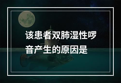 该患者双肺湿性啰音产生的原因是