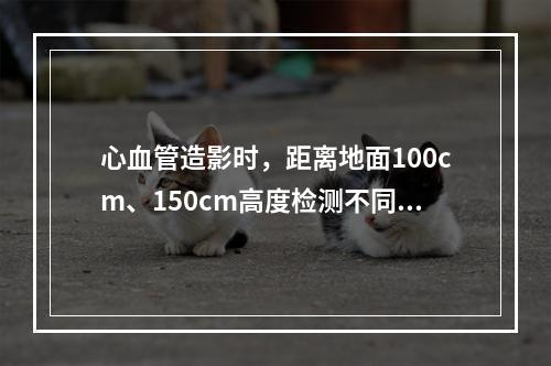 心血管造影时，距离地面100cm、150cm高度检测不同方向