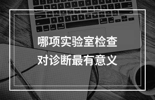 哪项实验室检查对诊断最有意义