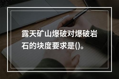 露天矿山爆破对爆破岩石的块度要求是()。