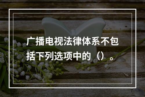 广播电视法律体系不包括下列选项中的（）。