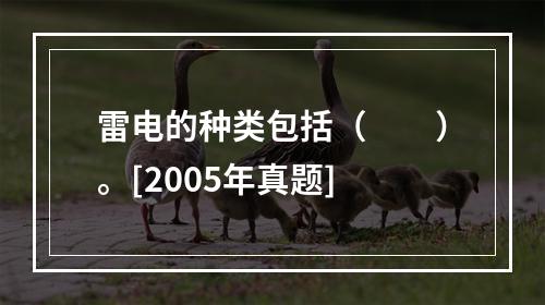 雷电的种类包括（　　）。[2005年真题]