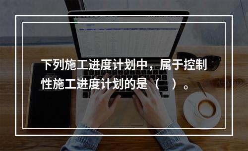 下列施工进度计划中，属于控制性施工进度计划的是（　）。