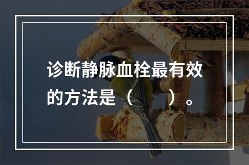 诊断静脉血栓最有效的方法是（　　）。