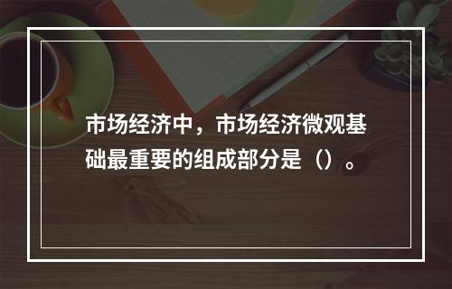 市场经济中，市场经济微观基础最重要的组成部分是（）。