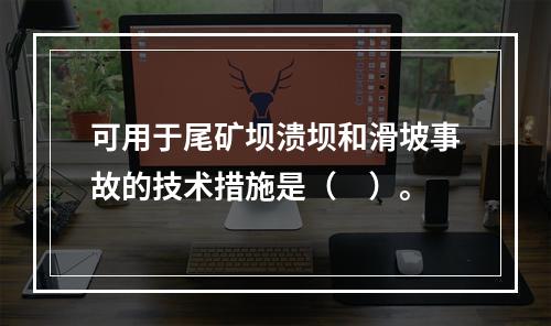 可用于尾矿坝溃坝和滑坡事故的技术措施是（　）。