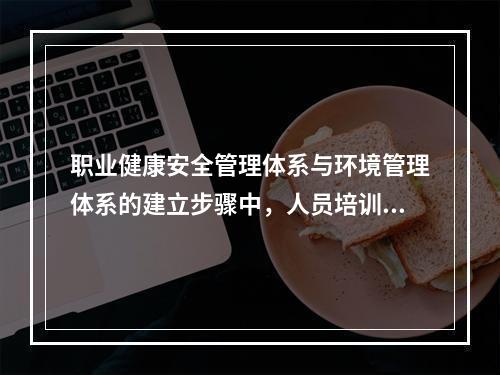 职业健康安全管理体系与环境管理体系的建立步骤中，人员培训之前