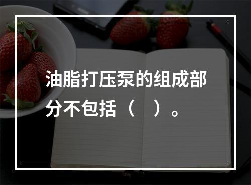 油脂打压泵的组成部分不包括（　）。