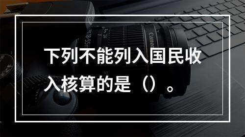 下列不能列入国民收入核算的是（）。