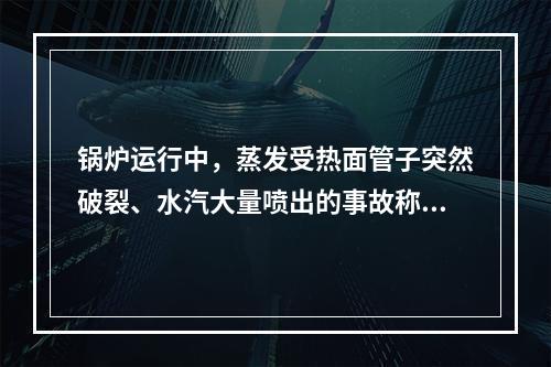 锅炉运行中，蒸发受热面管子突然破裂、水汽大量喷出的事故称为（