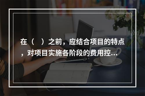 在（　）之前，应结合项目的特点，对项目实施各阶段的费用控制、