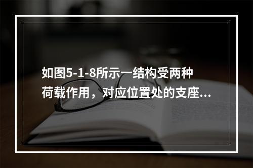 如图5-1-8所示一结构受两种荷载作用，对应位置处的支座反