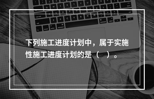 下列施工进度计划中，属于实施性施工进度计划的是（　）。