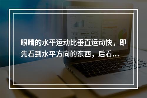 眼睛的水平运动比垂直运动快，即先看到水平方向的东西，后看到垂