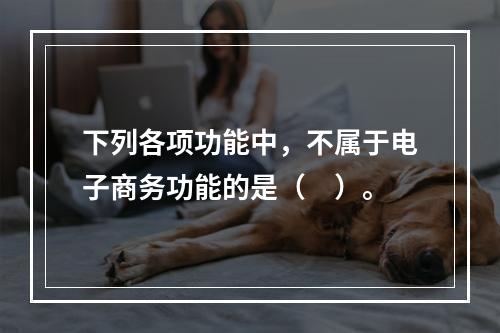 下列各项功能中，不属于电子商务功能的是（　）。