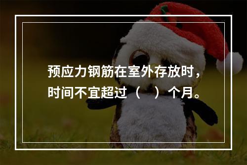 预应力钢筋在室外存放时，时间不宜超过（　）个月。