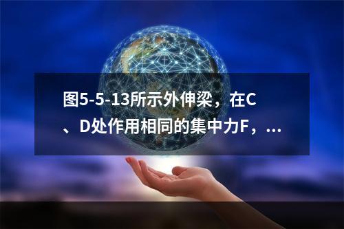 图5-5-13所示外伸梁，在C、D处作用相同的集中力F，截