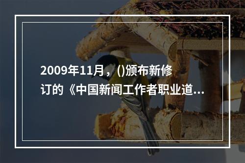 2009年11月，()颁布新修订的《中国新闻工作者职业道德准