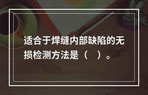 适合于焊缝内部缺陷的无损检测方法是（　）。