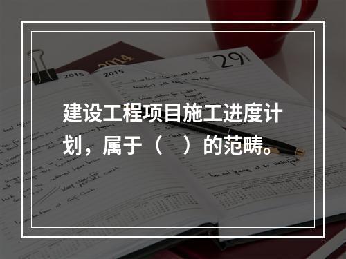 建设工程项目施工进度计划，属于（　）的范畴。