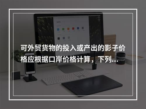 可外贸货物的投入或产出的影子价格应根据口岸价格计算，下列公