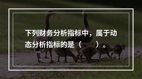 下列财务分析指标中，属于动态分析指标的是（　　）。