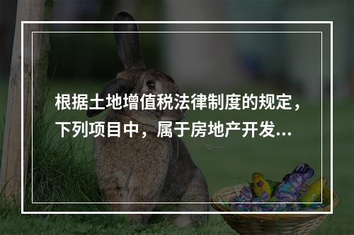 根据土地增值税法律制度的规定，下列项目中，属于房地产开发成本