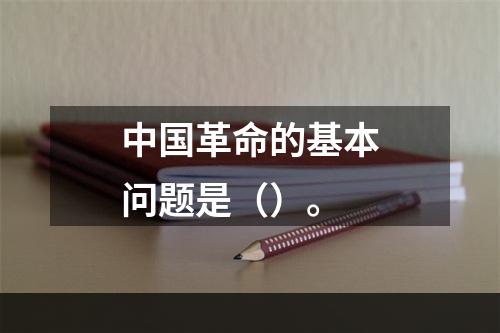 中国革命的基本问题是（）。