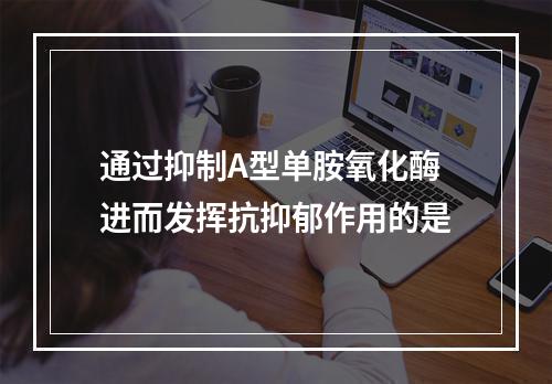 通过抑制A型单胺氧化酶进而发挥抗抑郁作用的是