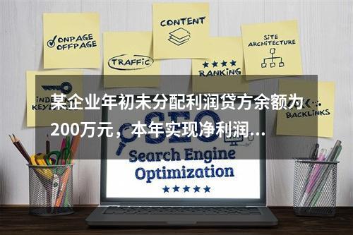 某企业年初未分配利润贷方余额为200万元，本年实现净利润75