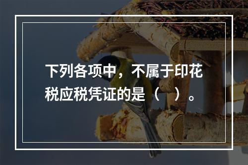 下列各项中，不属于印花税应税凭证的是（　）。