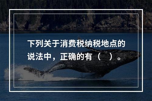 下列关于消费税纳税地点的说法中，正确的有（　）。